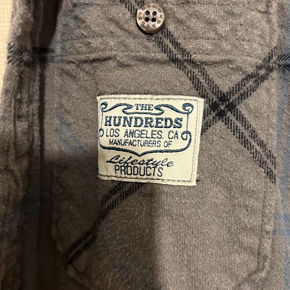 Men’s The Hundreds Flannel Jacket. Size Small. Gray. - Picture 2 of 4